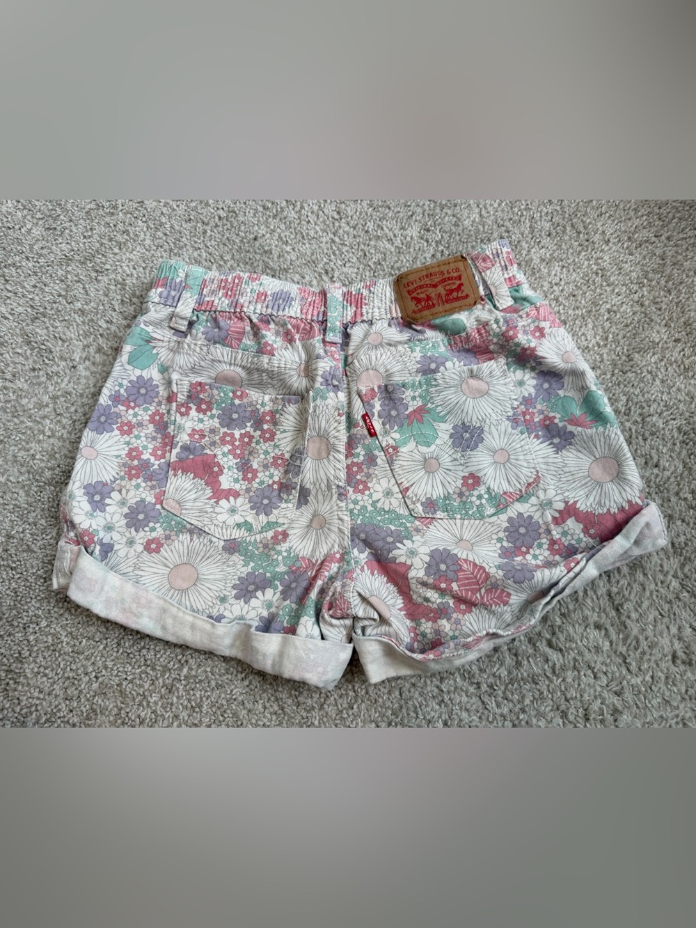 Levi's Girls High Rise Floral Shorts Size 14